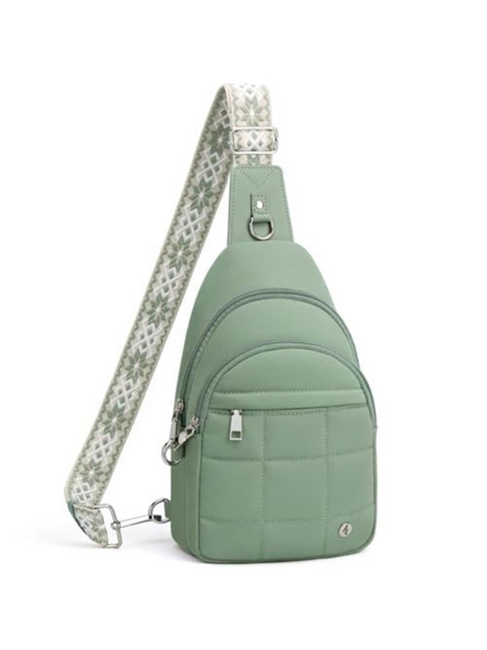 Theft Sling Bag for Women RFID Crossbody Purse Travel Green 7.6"L4.33"W11"H
